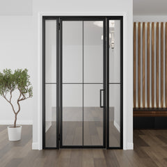 Center Cross Single Door with Sidelights